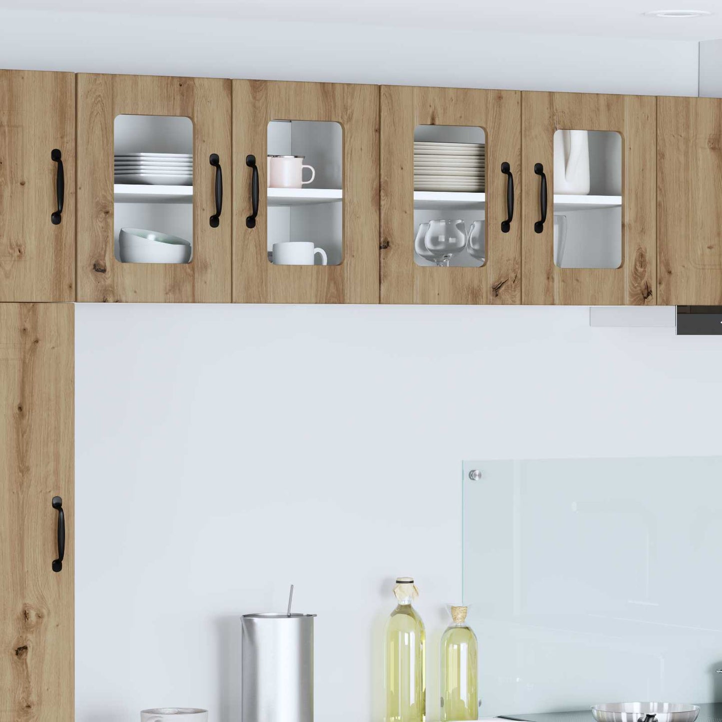 vidaXL Ραφιέρα τοίχου LUCCA 2 pcs Artisan Δρυς Επεξεργασμένο Ξύλο