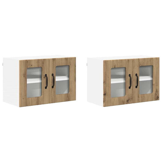 vidaXL Κρεμαστό ντουλάπι κουζίνας 2 pcs Artisan Oak 60 x 31 x 40 εκ