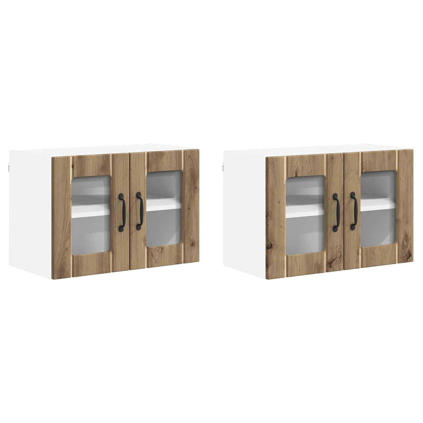 vidaXL Ραφιέρα τοίχου LUCCA 2 pcs Artisan Δρυς Επεξεργασμένο Ξύλο
