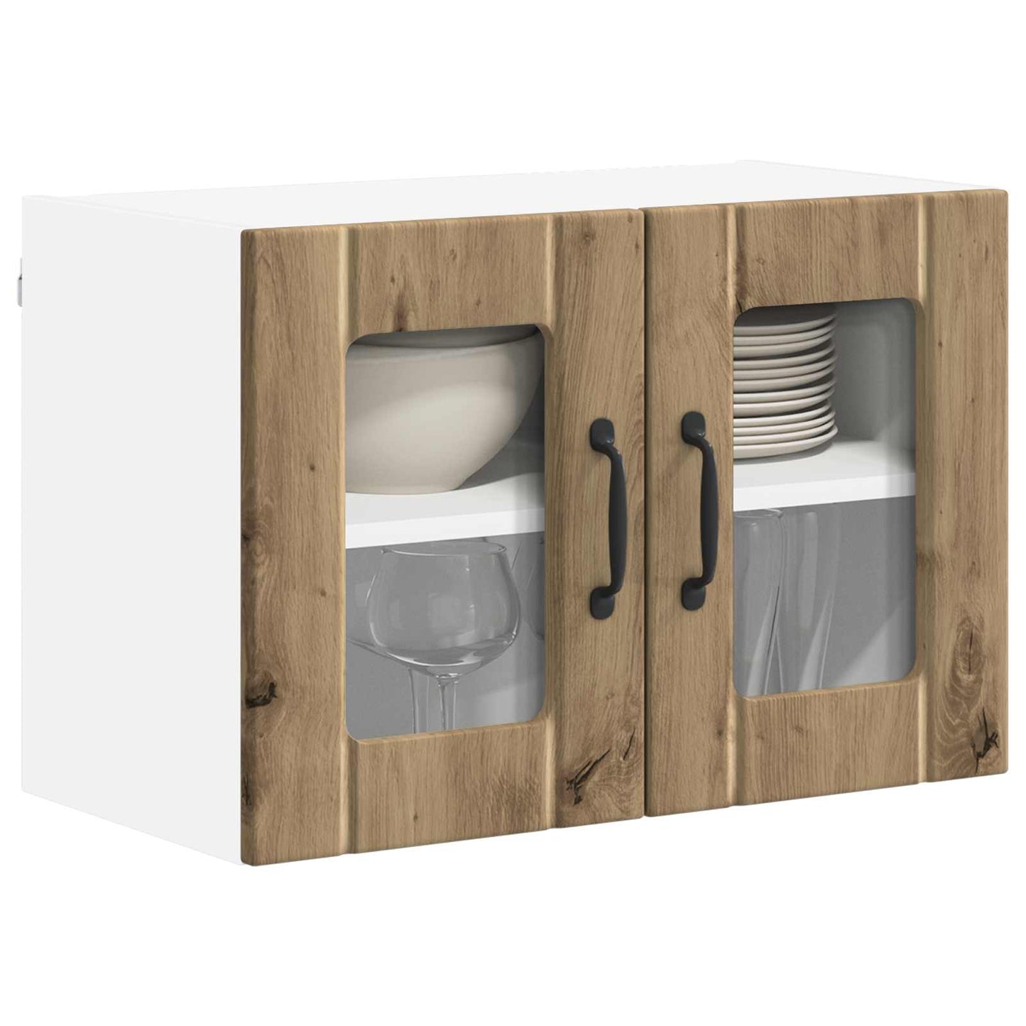 vidaXL Ραφιέρα τοίχου LUCCA 2 pcs Artisan Δρυς Επεξεργασμένο Ξύλο