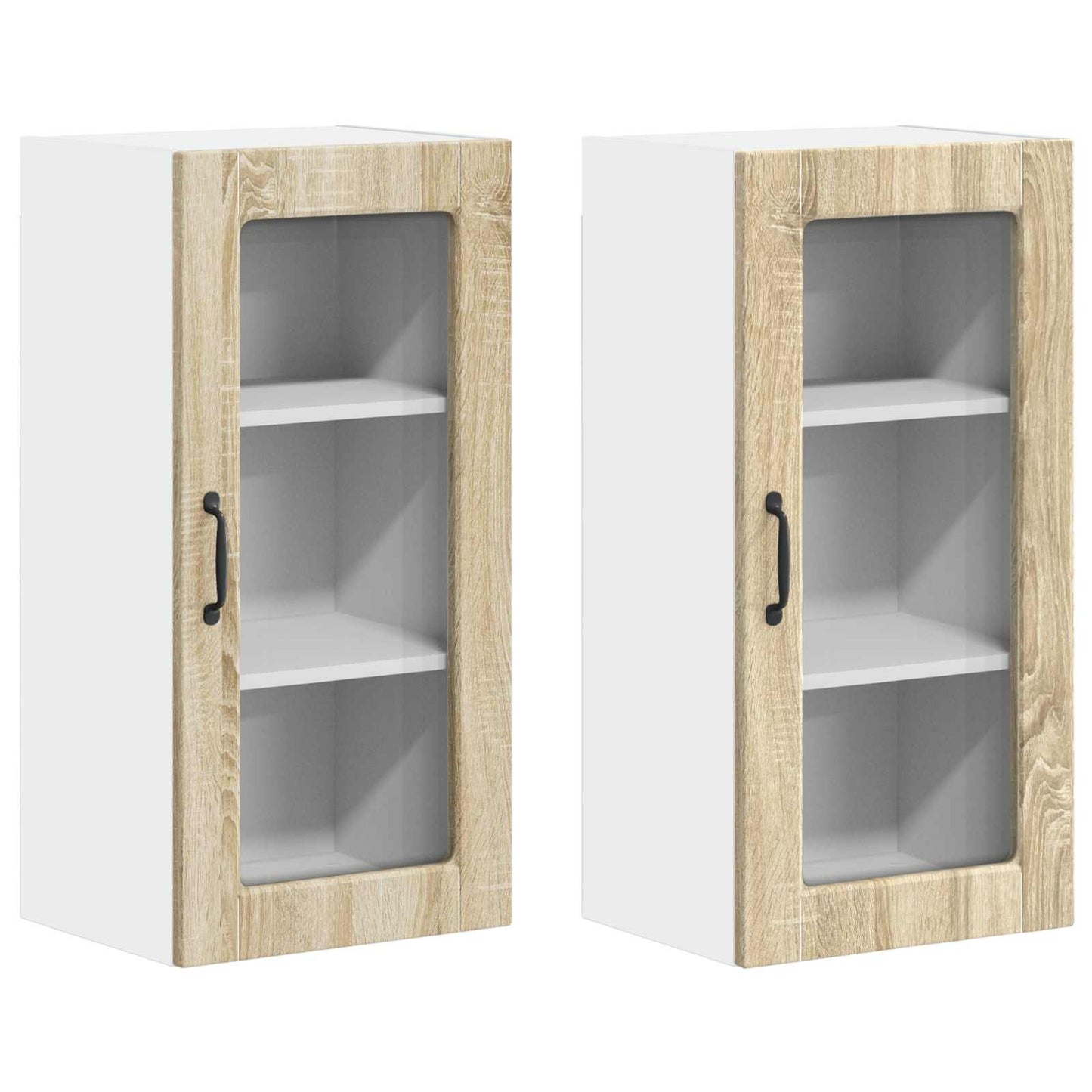 vidaXL Κρεμαστό ντουλάπι κουζίνας 2 pcs Δρύς Sonoma 40 x 31 x 80 εκ.