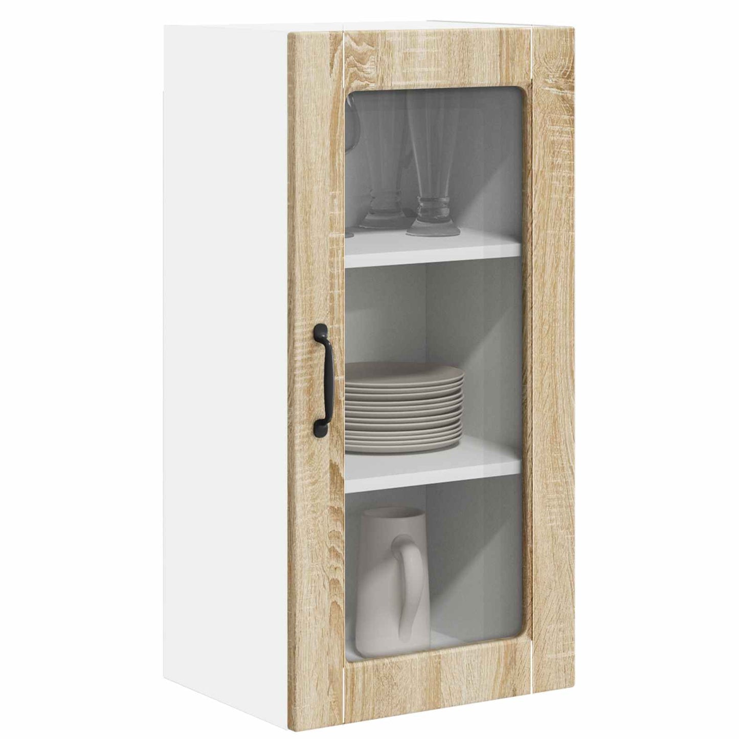 vidaXL Κρεμαστό ντουλάπι κουζίνας 2 pcs Δρύς Sonoma 40 x 31 x 80 εκ.