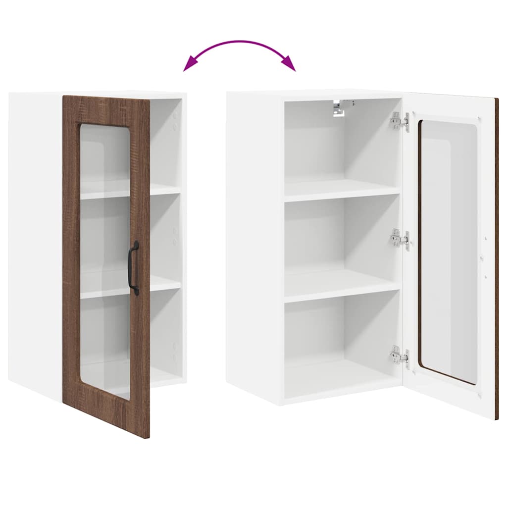 vidaXL Ντουλάπα Κουζίνας Καφέ δρυς 40 x 31 x 80 εκ. Επεξεργασμένο ξύλο