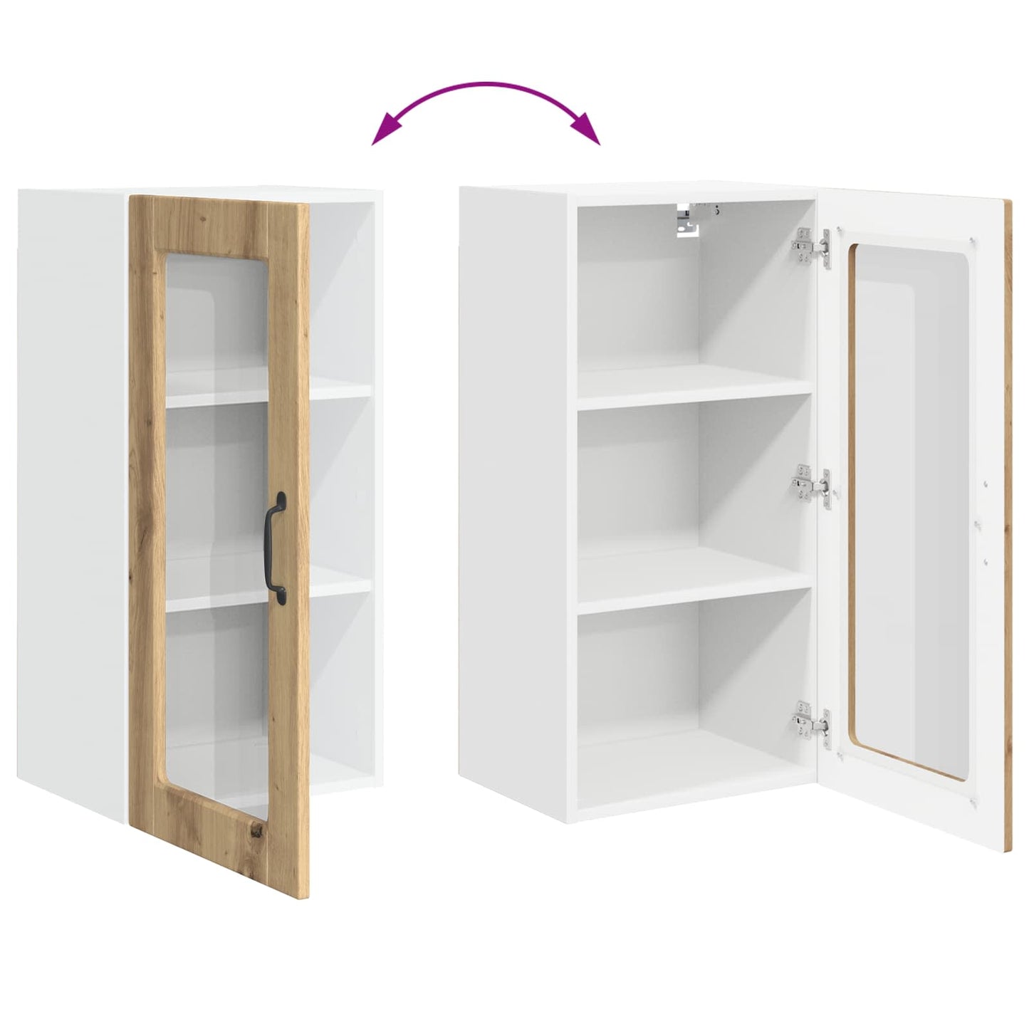 vidaXL Πάνελ πλυντηρίου πιάτων Lucca Artisan Δρυς 40 x 31 x 80 εκ.