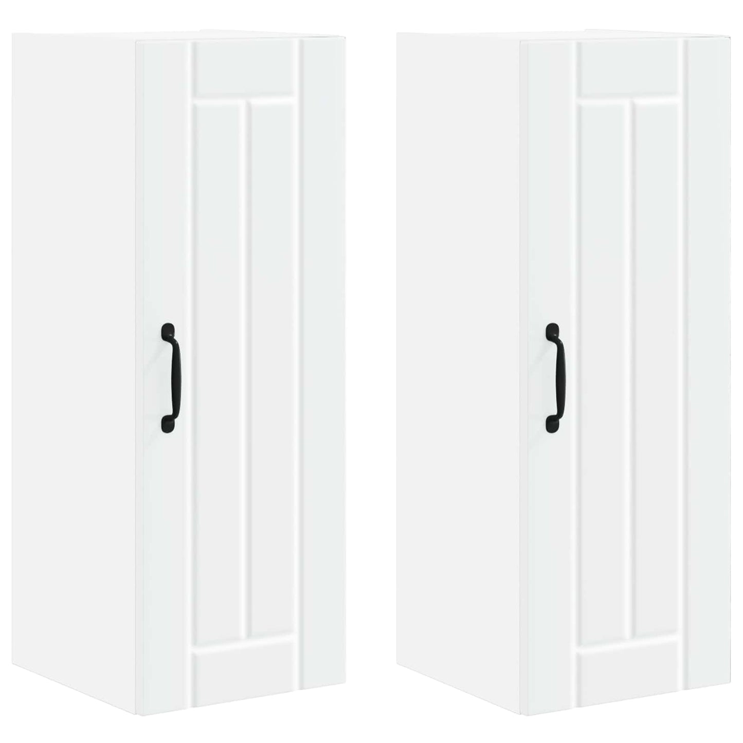 vidaXL Κρεμαστό ντουλάπι κουζίνας με ράφι 2 pcs Λευκό 30 x 31 x 80 εκ.