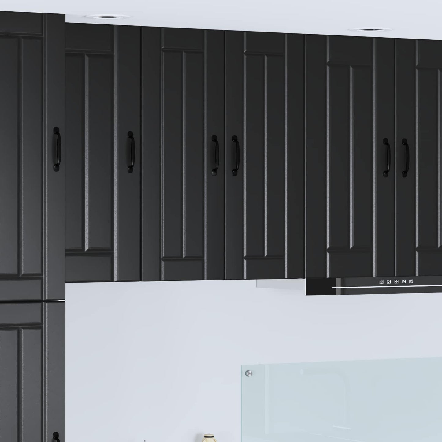 vidaXL Ντουλάπα Τοίχου LUCCA Μαύρο 30 x 31 x 80 εκ. Επεξεργασμένο Ξύλο