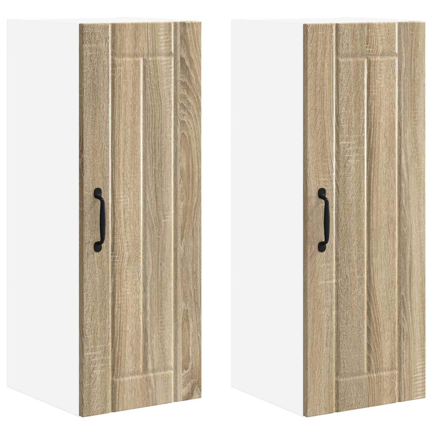 vidaXL Κρεμαστό ντουλάπι κουζίνας 2 pcs Δρύς Sonoma 30 x 31 x 80 εκ.