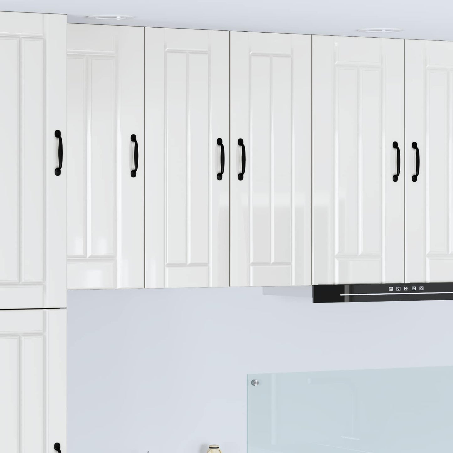 vidaXL Ντουλάπα Τοίχου LUCCA Γυαλιστερό Λευκό 30 x 31 x 80 εκ.