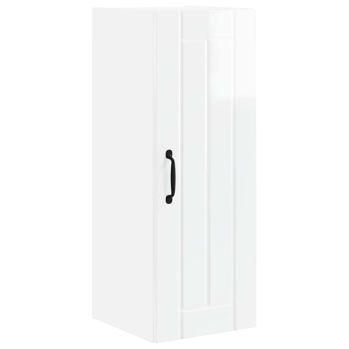 vidaXL Ντουλάπα Τοίχου LUCCA Γυαλιστερό Λευκό 30 x 31 x 80 εκ.