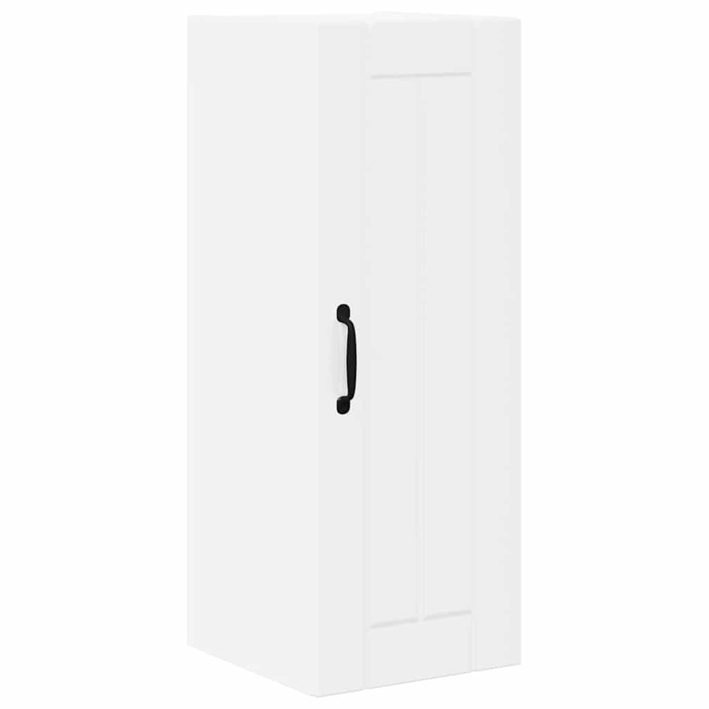 vidaXL Κρεμαστό ντουλάπι κουζίνας με ράφι 2 pcs Υψηλής γυαλάδας λευκό