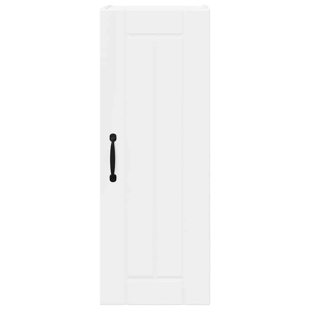 vidaXL Κρεμαστό ντουλάπι κουζίνας με ράφι 2 pcs Υψηλής γυαλάδας λευκό