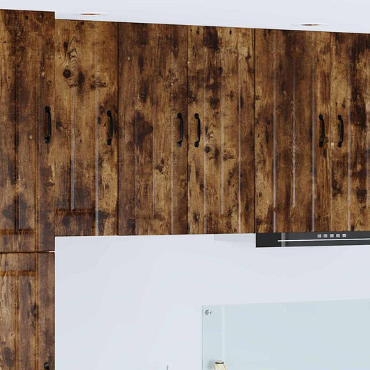 vidaXL Κρεμαστό ντουλάπι κουζίνας Καπνιστό Δρύς 30 x 31 x 80 εκ.