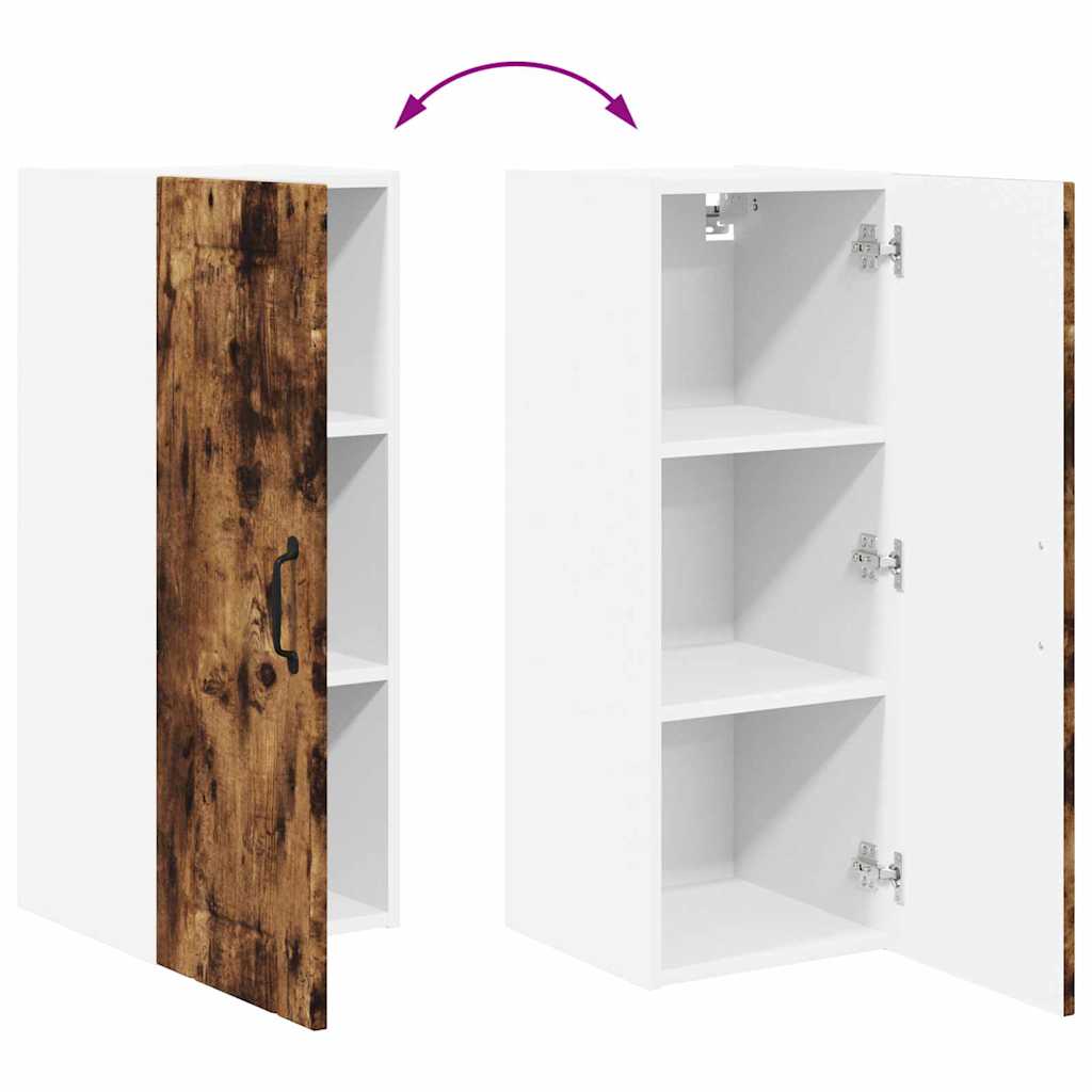 vidaXL Κρεμαστό ντουλάπι κουζίνας Καπνιστό Δρύς 30 x 31 x 80 εκ.