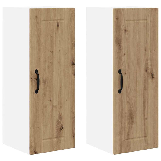 vidaXL Κρεμαστό ντουλάπι κουζίνας 2 pcs Artisan Oak 30 x 31 x 80 εκ.