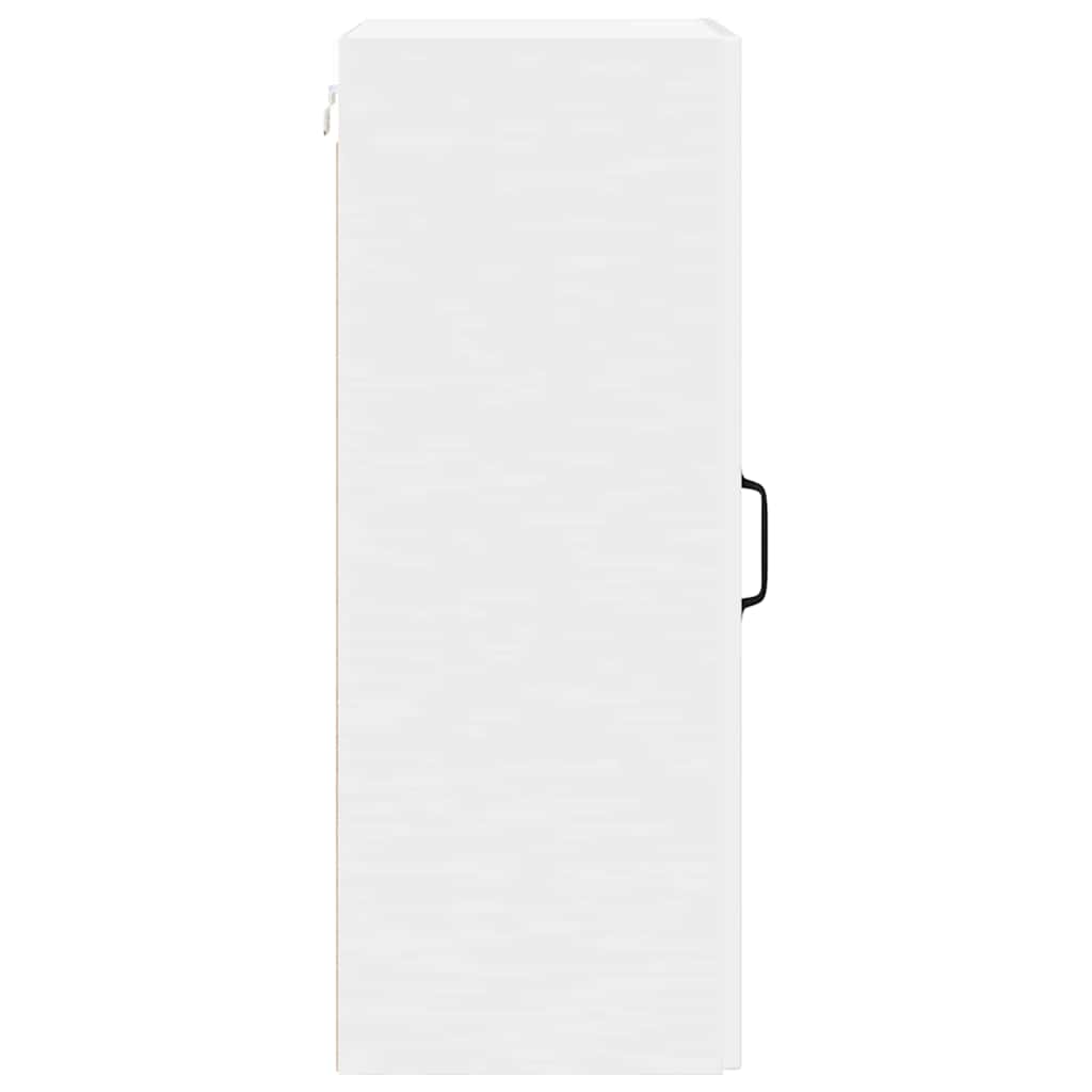 vidaXL Κρεμαστό ντουλάπι κουζίνας με ράφι Υψηλής γυαλάδας λευκό