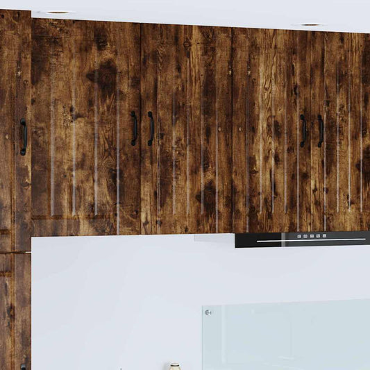 vidaXL Κρεμαστό ντουλάπι κουζίνας Καπνιστό Δρύς 40 x 31 x 80 εκ.