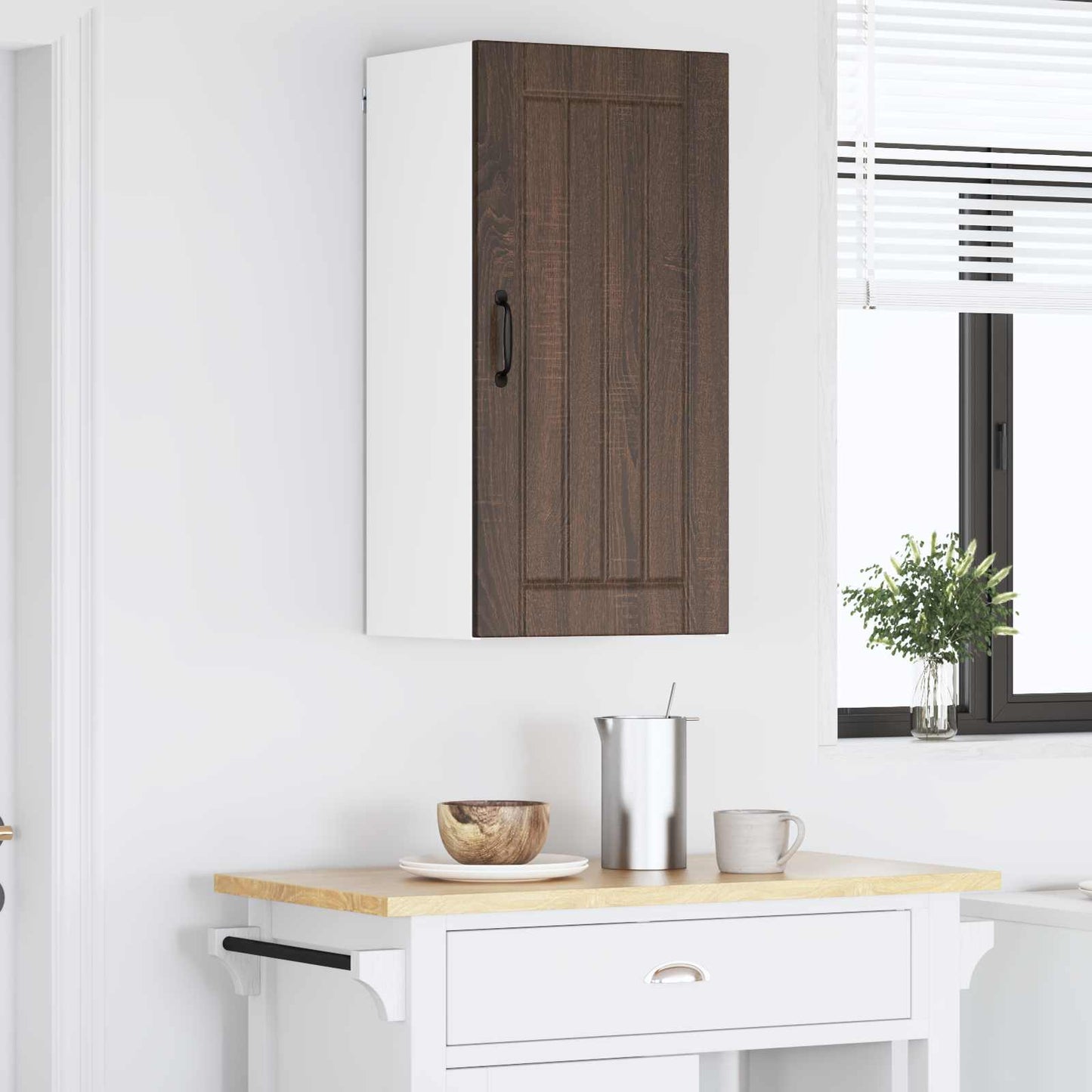 vidaXL Ντουλάπα Τοίχου LUCCA Καφέ Ξύλο Δρυός 40 x 31 x 80 εκ.