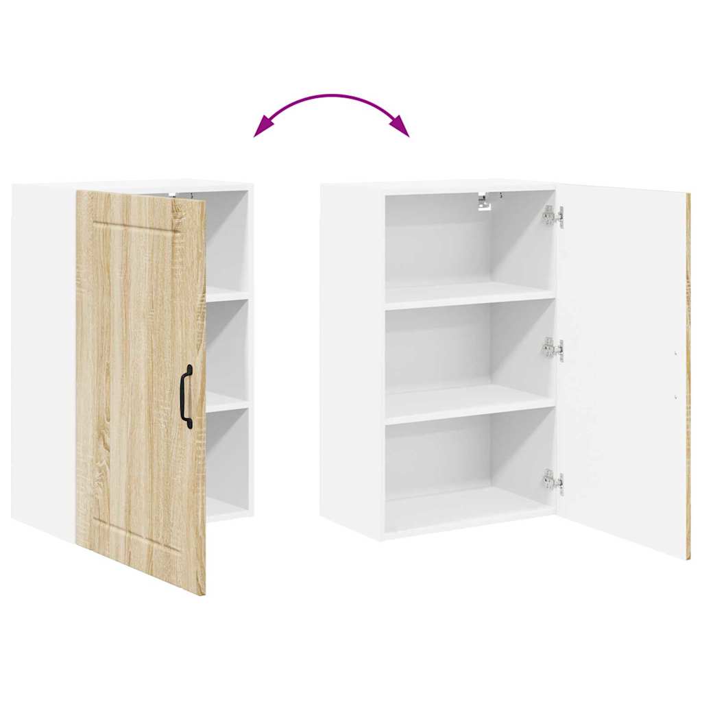 vidaXL Κρεμαστό ντουλάπι κουζίνας με ράφι Δρύς Sonoma 50 x 31 x 80 εκ.