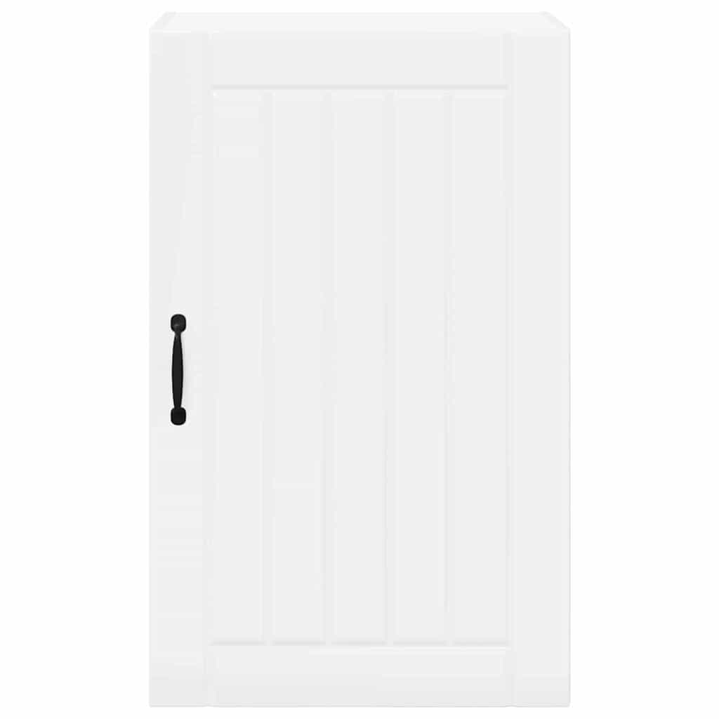 vidaXL Κρεμαστό ντουλάπι κουζίνας με ράφι Υψηλής γυαλάδας λευκό