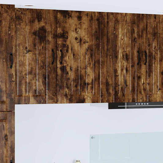 vidaXL Κρεμαστό ντουλάπι κουζίνας Καπνιστό Δρύς 50 x 31 x 80 εκ.