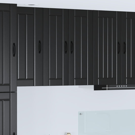 vidaXL Ραφιέρα τοίχου LUCCA Μαύρο 60 x 31 x 80 εκ. Επεξεργασμένο Ξύλο