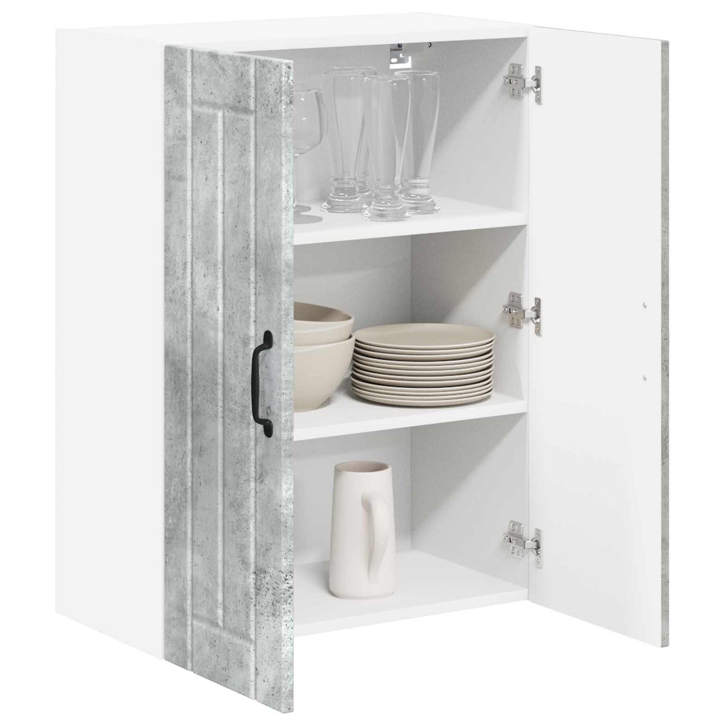 vidaXL Ραφιέρα τοίχου LUCCA Γκρι Σκυροδέματος 60 x 31 x 80 εκ.