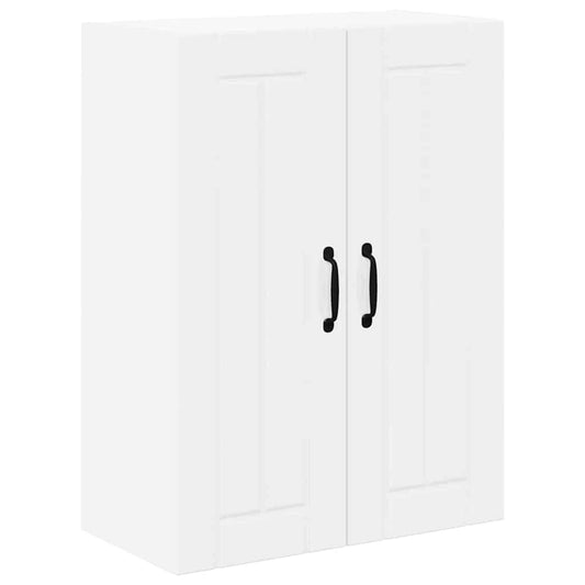 vidaXL Κρεμαστό ντουλάπι κουζίνας με ράφι Υψηλής γυαλάδας λευκό