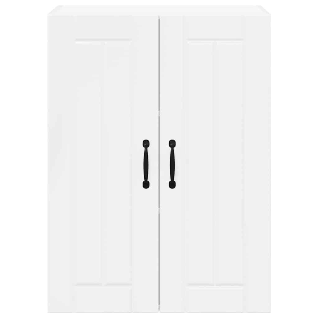 vidaXL Κρεμαστό ντουλάπι κουζίνας με ράφι Υψηλής γυαλάδας λευκό