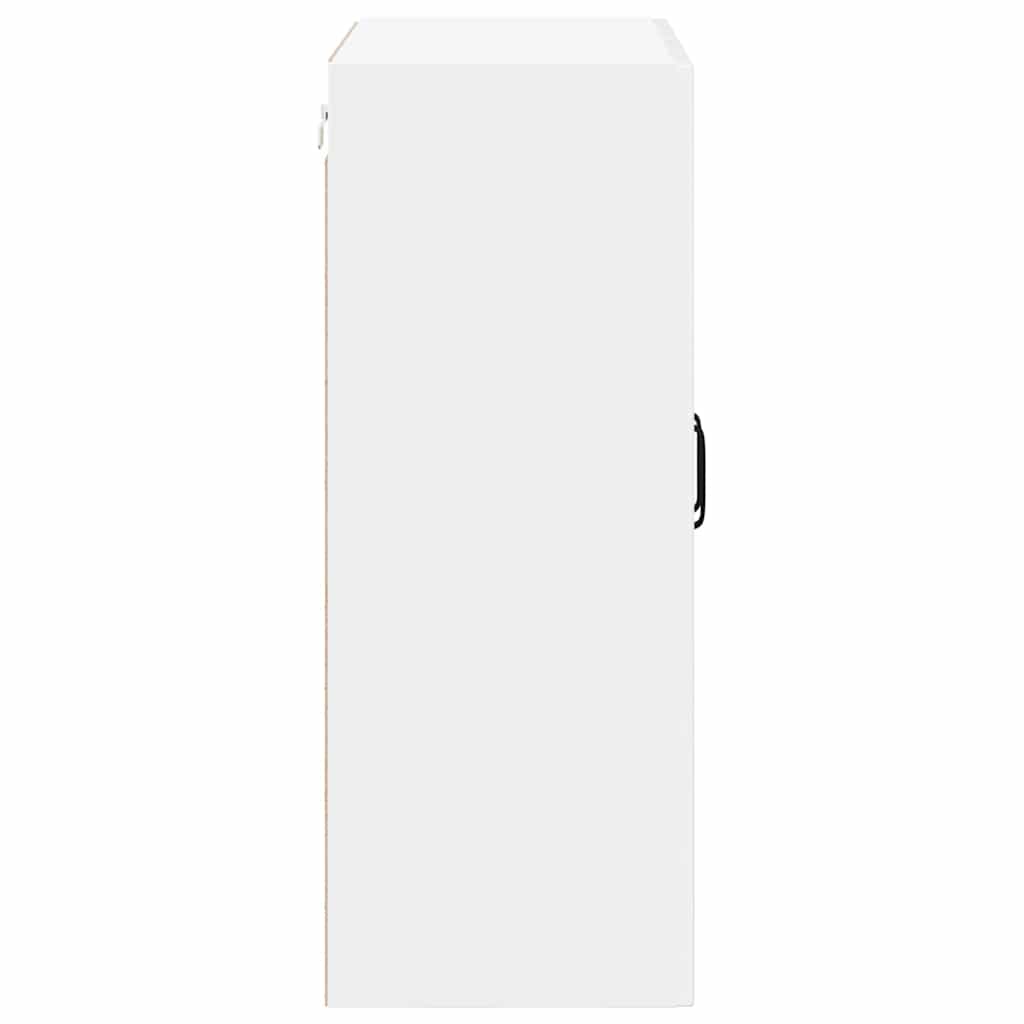 vidaXL Κρεμαστό ντουλάπι κουζίνας με ράφι Υψηλής γυαλάδας λευκό