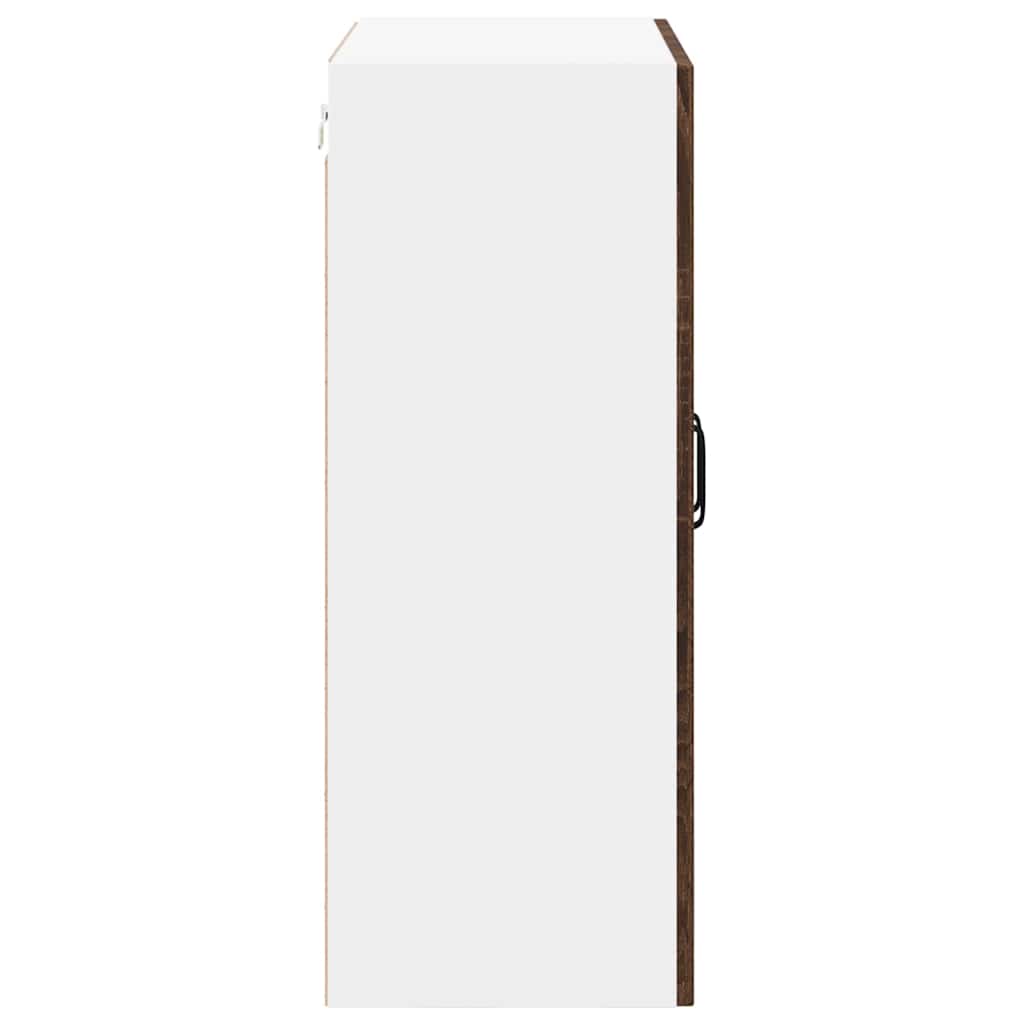 vidaXL Κρεμαστό ντουλάπι κουζίνας με ράφι Καφέ δρυς 60 x 31 x 80 εκ.