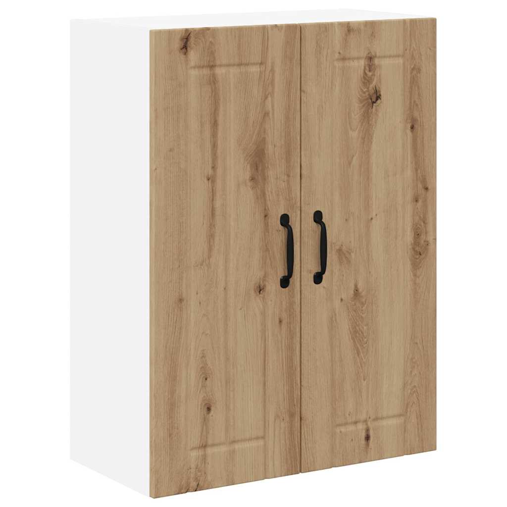 vidaXL Κρεμαστό ντουλάπι κουζίνας με ράφι Artisan Oak 60 x 31 x 80 εκ.