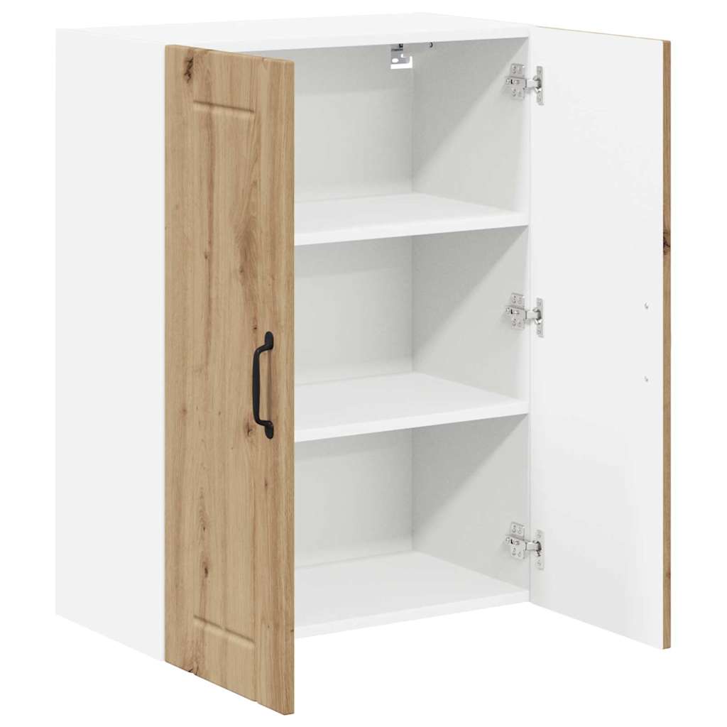 vidaXL Κρεμαστό ντουλάπι κουζίνας με ράφι Artisan Oak 60 x 31 x 80 εκ.