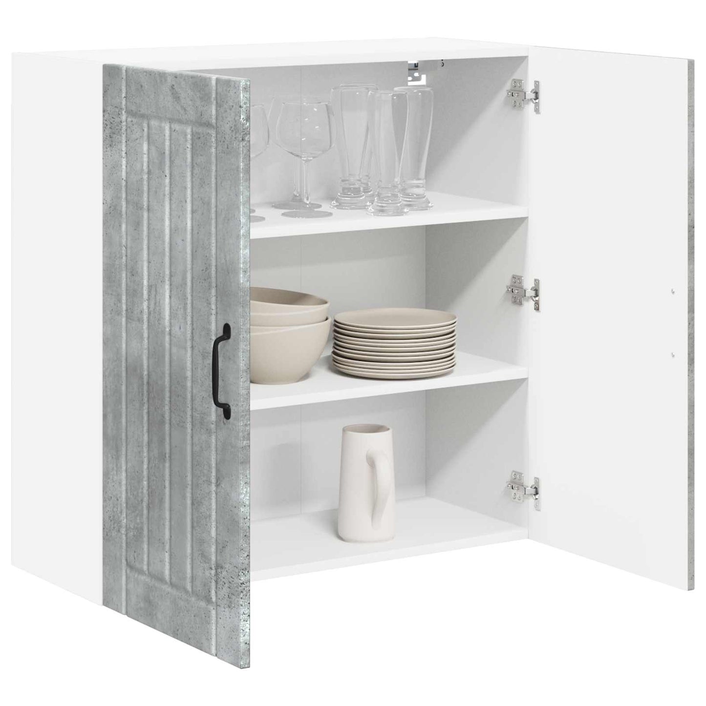 vidaXL Ντουλάπα Τοίχου LUCCA Γκρι Σκυροδέματος 80 x 31 x 80 εκ.