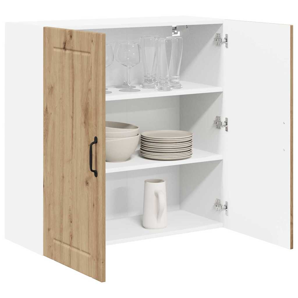 vidaXL Κρεμαστό ντουλάπι κουζίνας με ράφι Artisan Oak 80 x 31 x 80 εκ.