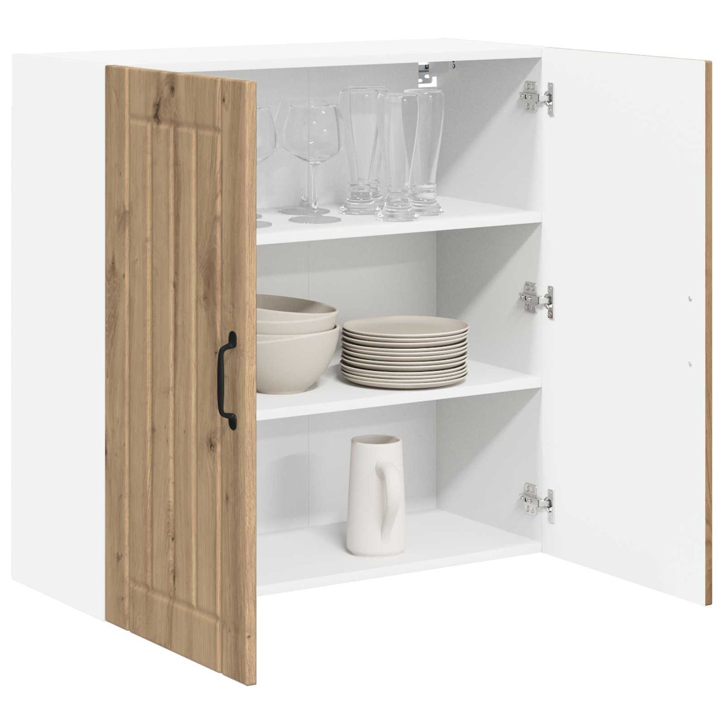 vidaXL Κρεμαστό ντουλάπι κουζίνας με ράφι Artisan Oak 80 x 31 x 80 εκ.