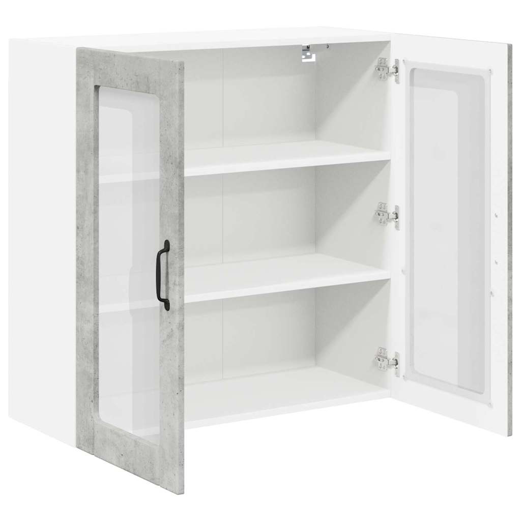 vidaXL Κρεμαστό ντουλάπι κουζίνας Σκυρόδεμα Γκρι 80 x 31 x 80 εκ.