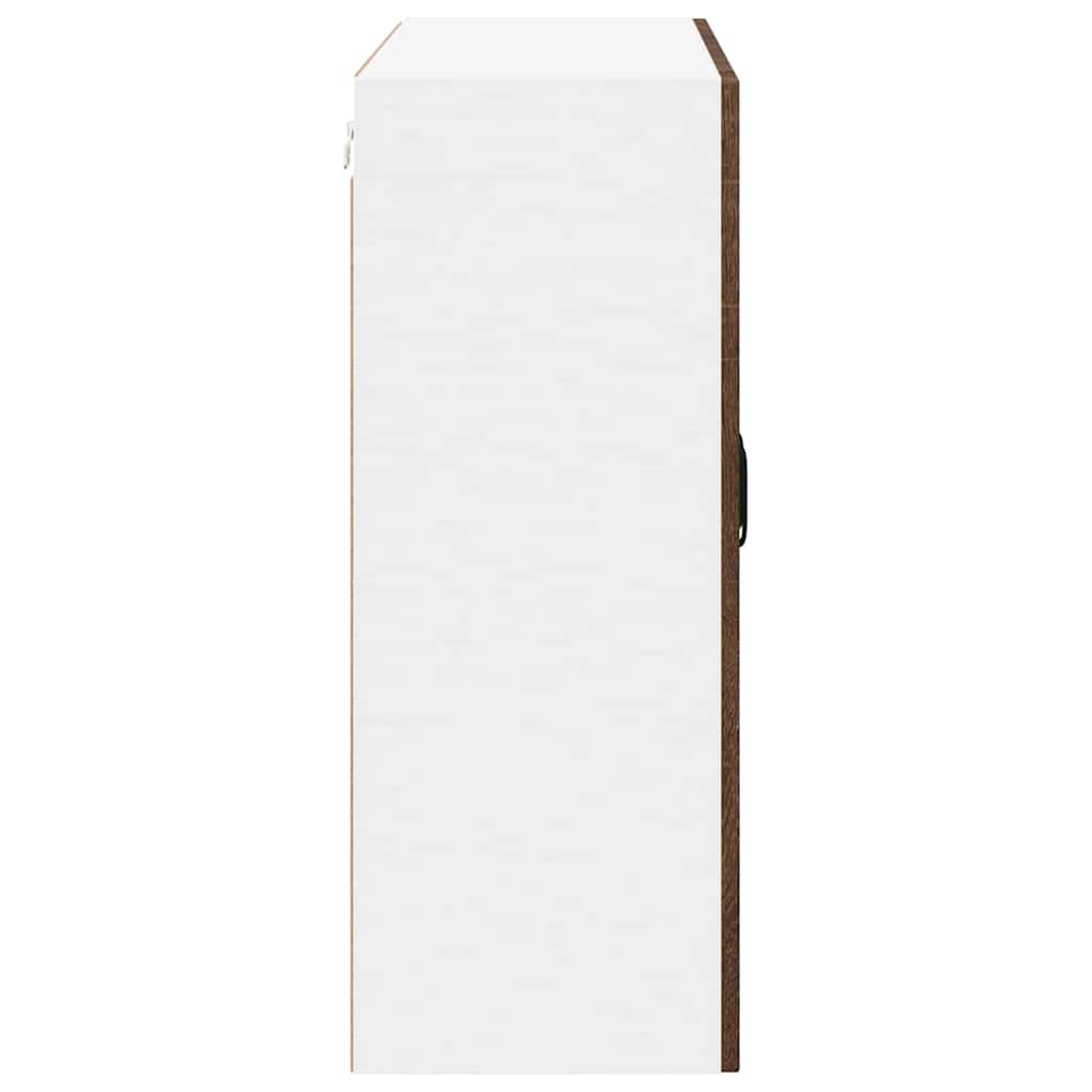 vidaXL Κρεμαστό ντουλάπι κουζίνας με ράφι Καφέ δρυς 80 x 31 x 80 εκ.