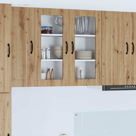 vidaXL Κρεμαστό ντουλάπι κουζίνας με ράφι Artisan Oak 80 x 31 x 80 εκ.