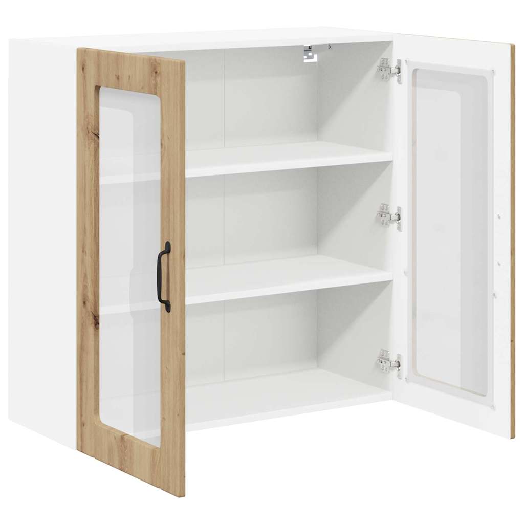 vidaXL Κρεμαστό ντουλάπι κουζίνας με ράφι Artisan Oak 80 x 31 x 80 εκ.