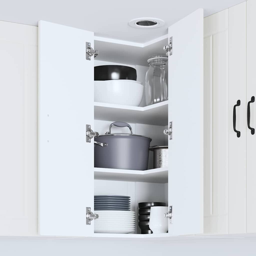 vidaXL Κρεμαστό ντουλάπι κουζίνας με ράφι Λευκό 57 x 57 x 80 εκ.