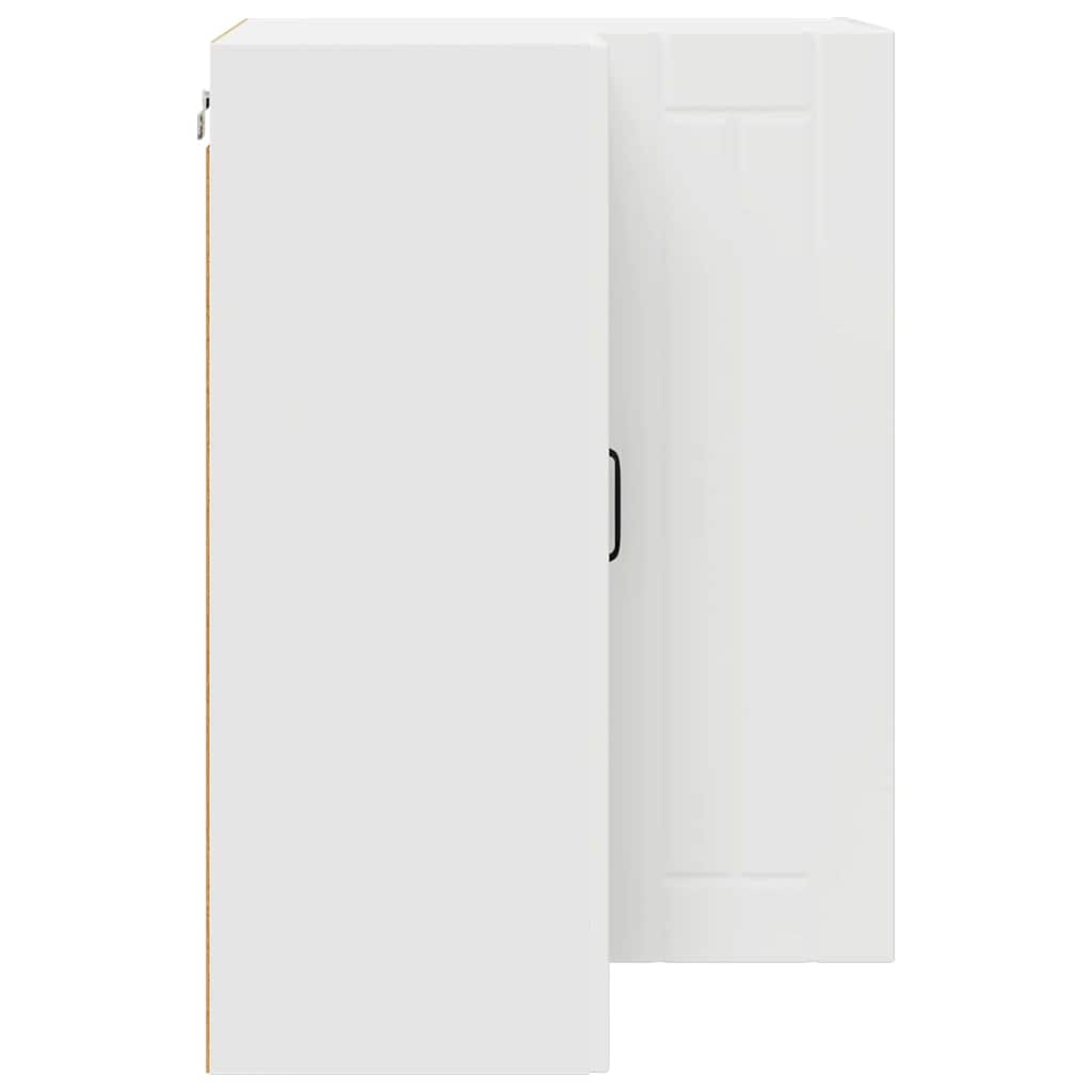 vidaXL Κρεμαστό ντουλάπι κουζίνας με ράφι Λευκό 57 x 57 x 80 εκ.