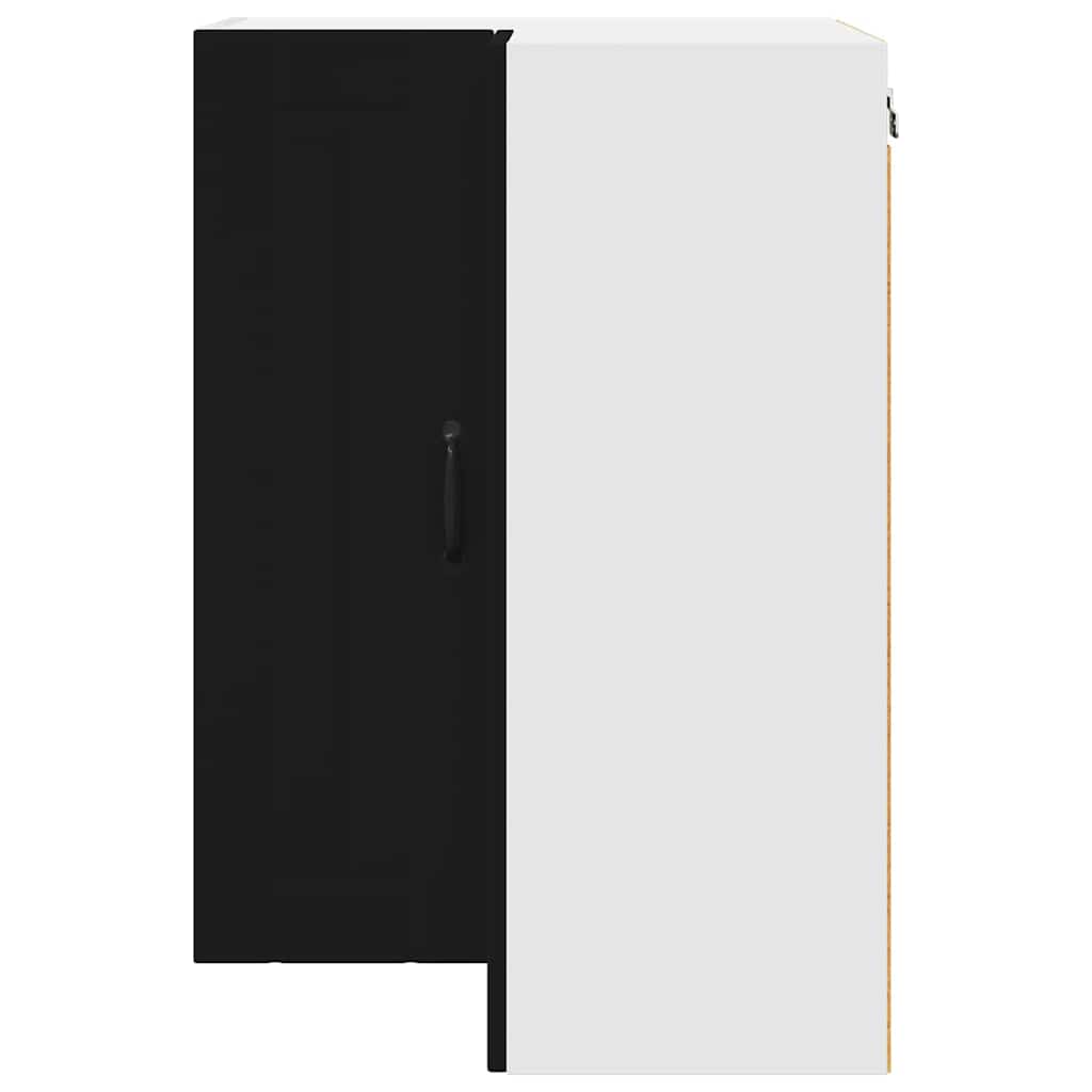 vidaXL Κρεμαστό ντουλάπι κουζίνας με ράφι Μαύρο 57 x 57 x 80 εκ.