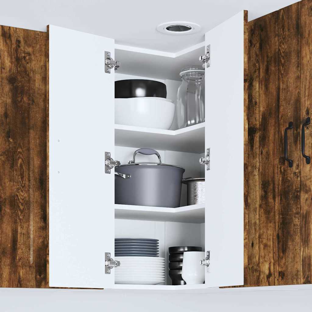 vidaXL Κρεμαστό ντουλάπι κουζίνας Καπνιστό Δρύς 57 x 57 x 80 εκ.