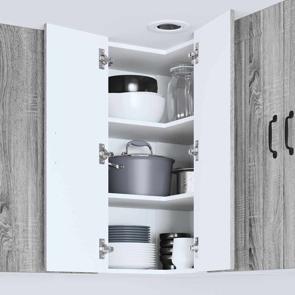 vidaXL Κρεμαστό ντουλάπι κουζίνας Γκρίζο Σονομα 57 x 57 x 80 εκ.