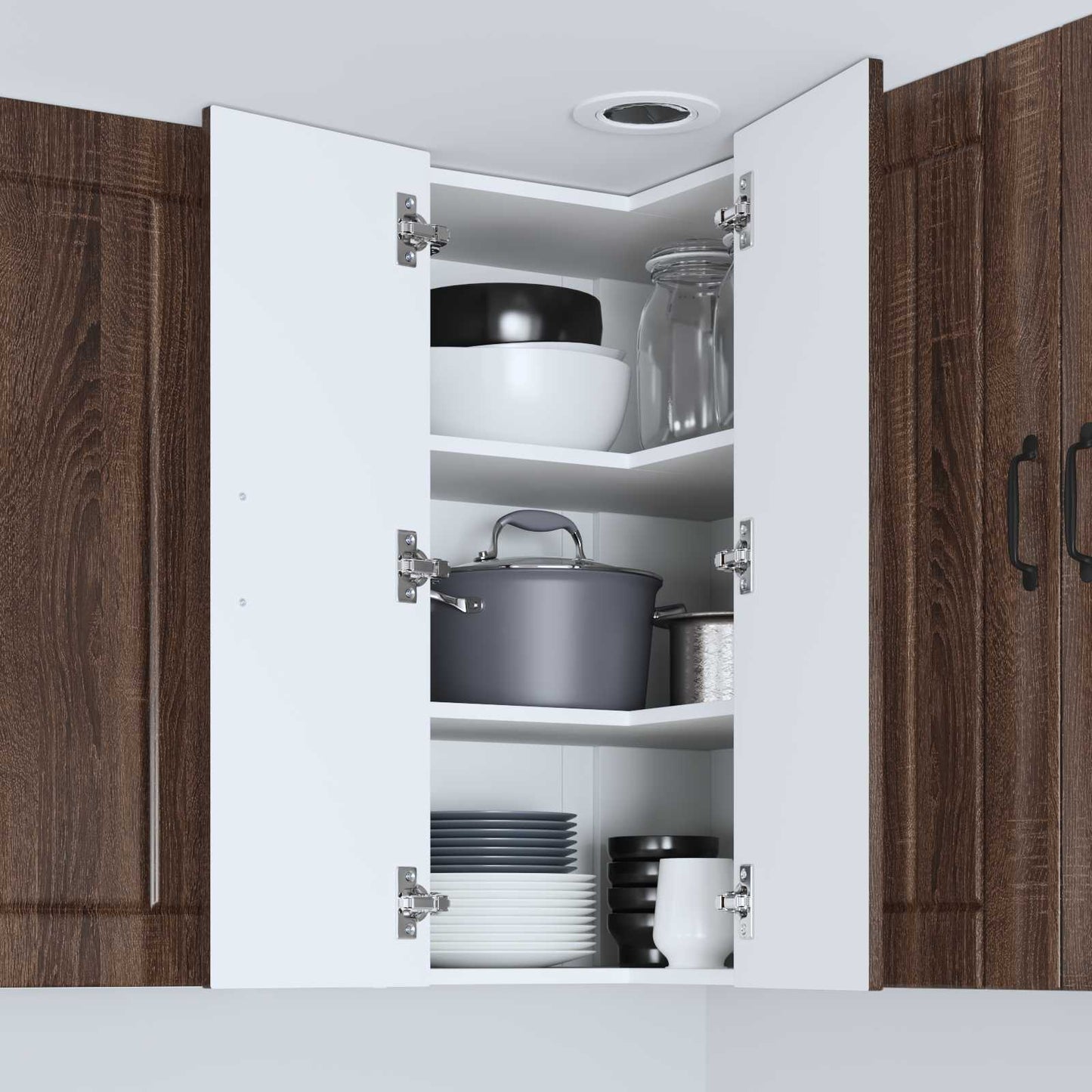 vidaXL Ντουλάπα Γωνίας LUCCA Καφέ Ξύλο Δρυός 57 x 57 x 80 εκ.
