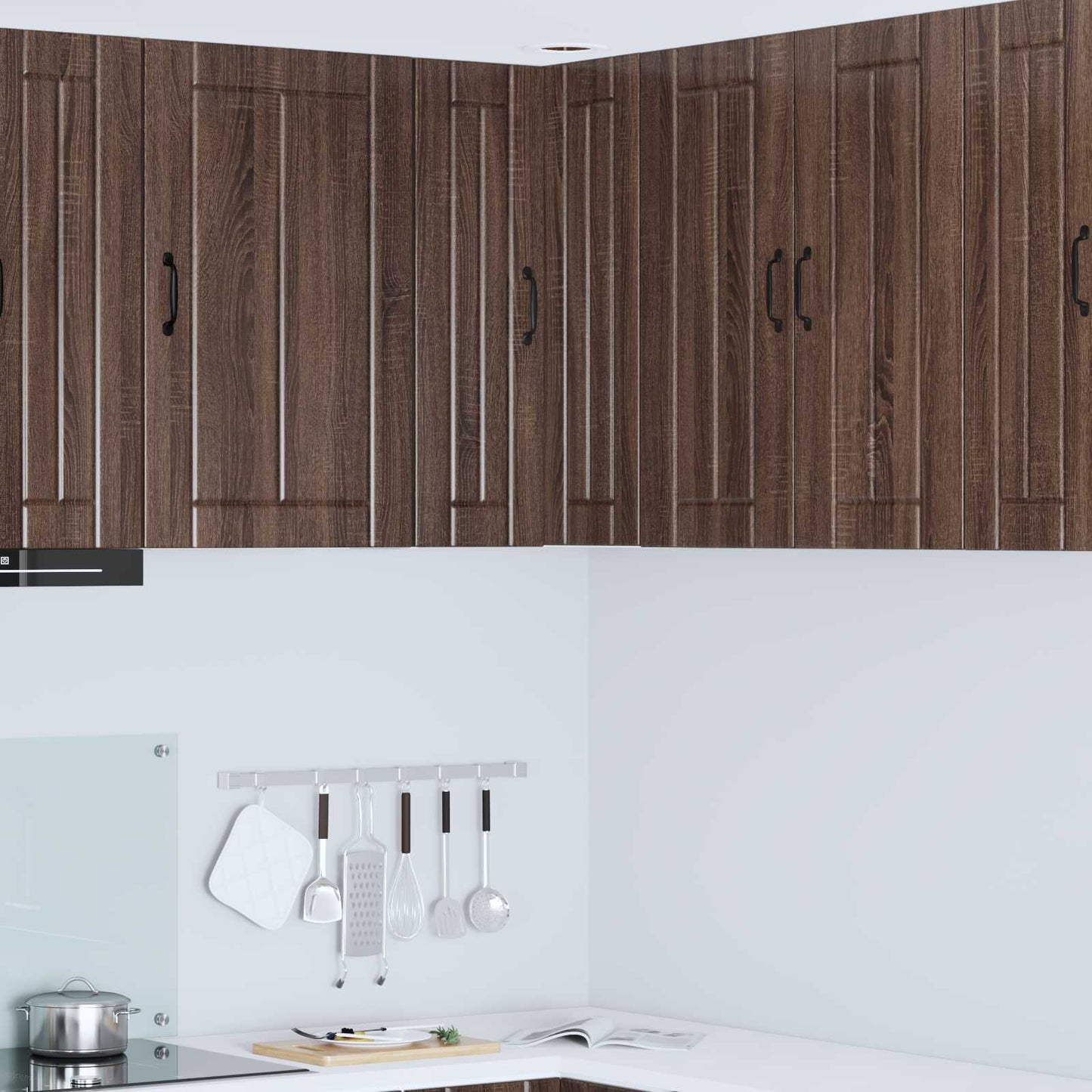 vidaXL Ντουλάπα Γωνίας LUCCA Καφέ Ξύλο Δρυός 57 x 57 x 80 εκ.