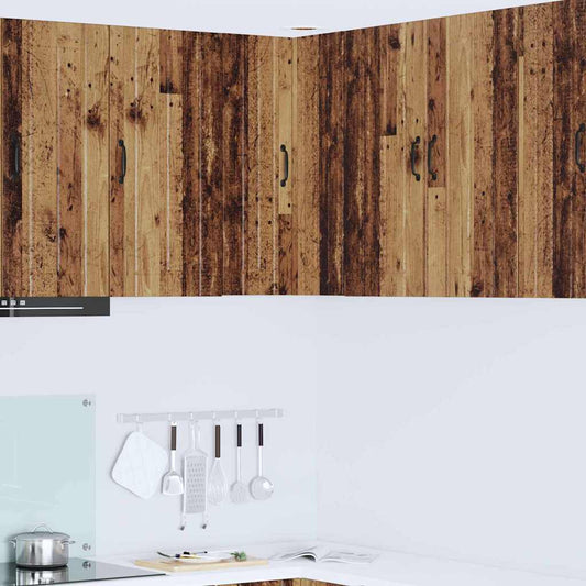 vidaXL Κρεμαστό ντουλάπι κουζίνας με ράφι Παλιό Ξύλο 57 x 57 x 80 εκ.