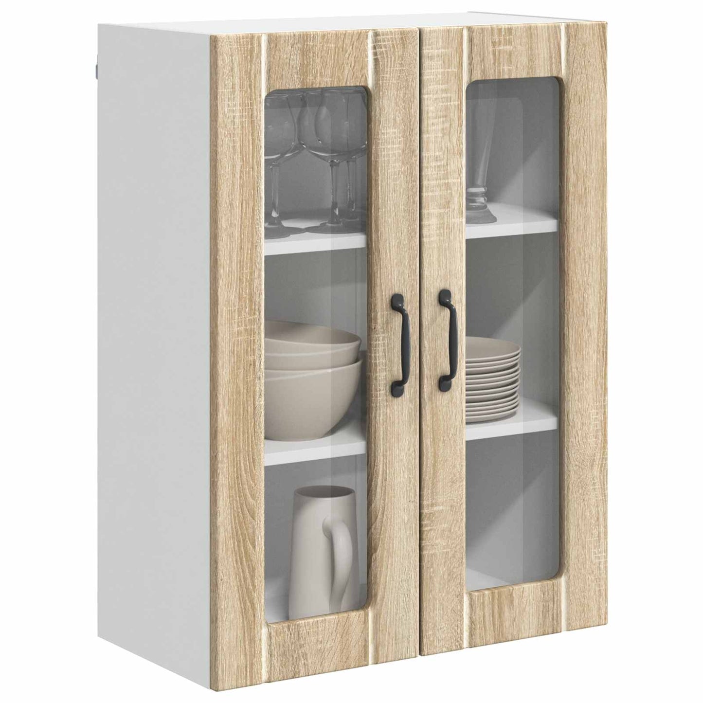 vidaXL Κρεμαστό ντουλάπι κουζίνας με ράφι Δρύς Sonoma 60 x 31 x 80 εκ.