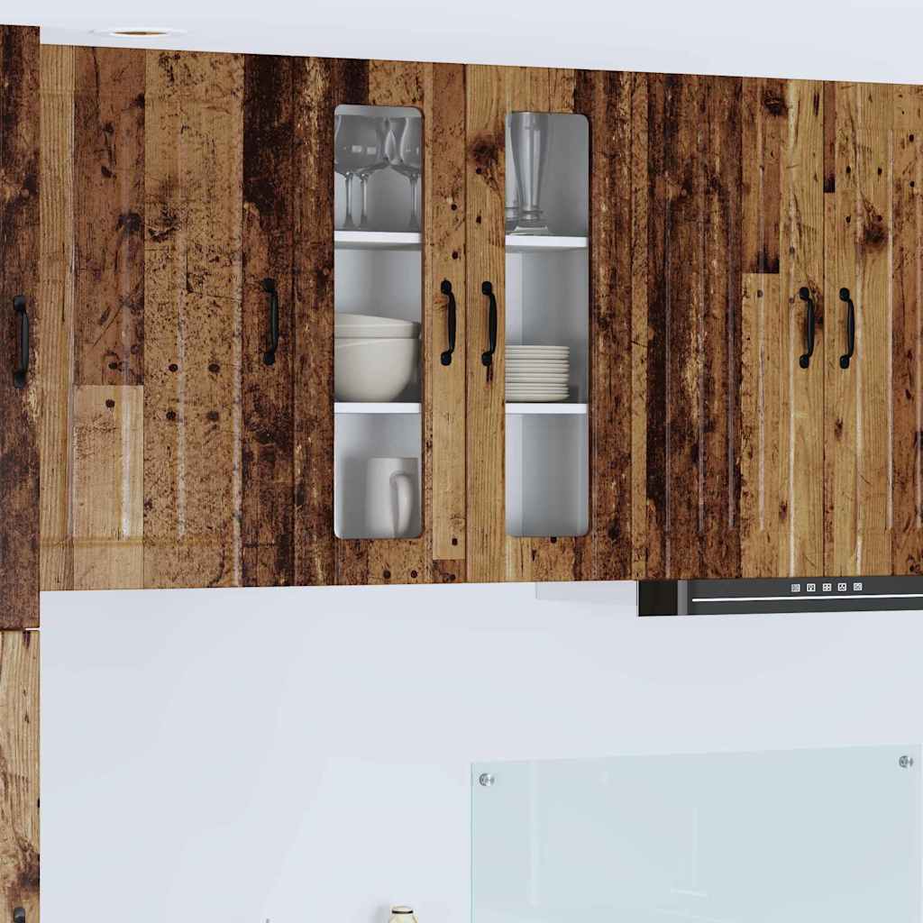 vidaXL Κρεμαστό ντουλάπι κουζίνας με ράφι Παλιό Ξύλο 60 x 31 x 80 εκ.