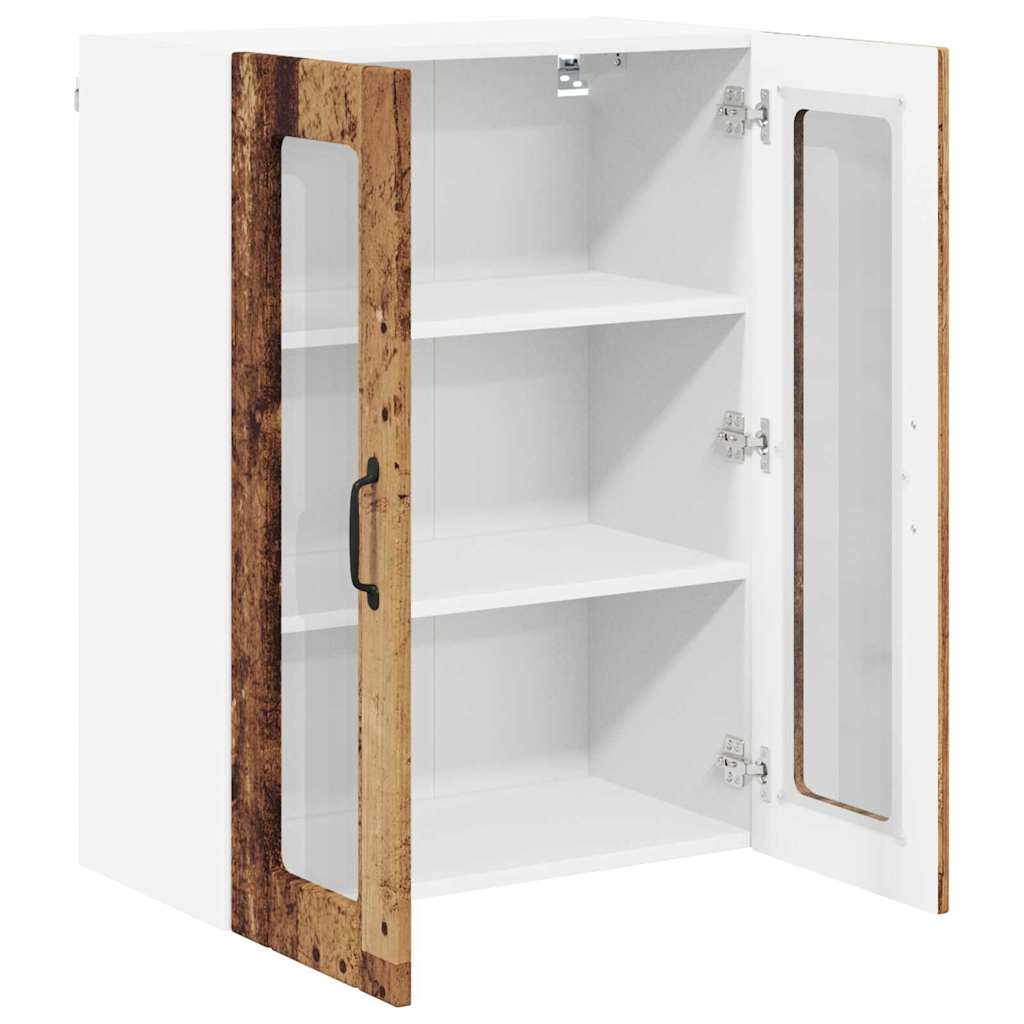 vidaXL Κρεμαστό ντουλάπι κουζίνας με ράφι Παλιό Ξύλο 60 x 31 x 80 εκ.